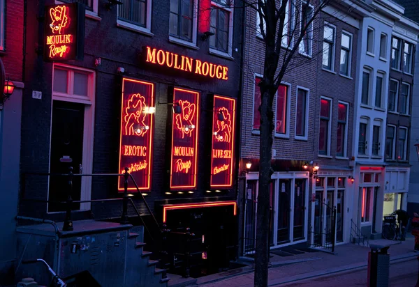 Red light district i amsterdam — Stockfoto