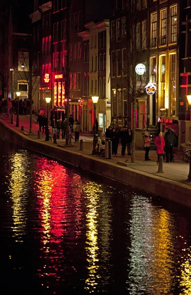 Район красных фонарей Амстердама — стоковое фото