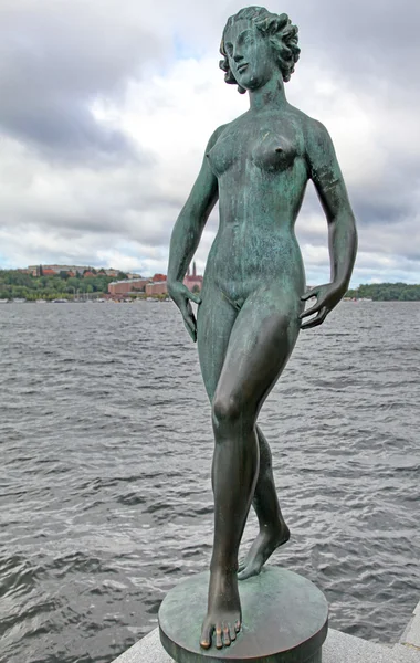 Standbeeld in stockholm, Zweden — Stockfoto