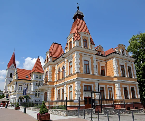 Building in town Trencianske Teplice, Slovakia — Stock Photo, Image