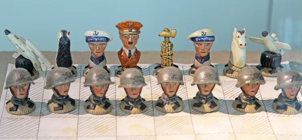 Old chess from world war II — Stock Photo, Image