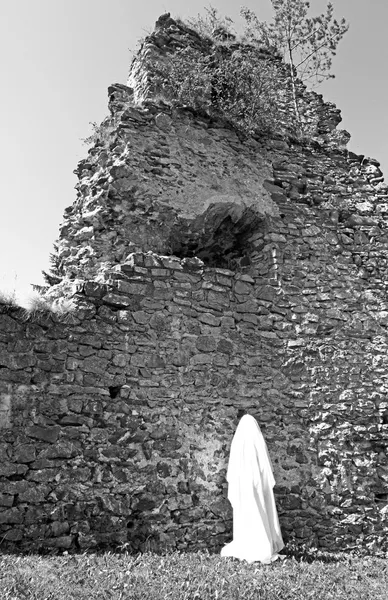 Ghost in LIKAVA castle, Slovakia — Stock Photo, Image