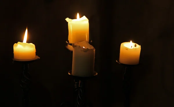 Candles at Oravsky hrad - Orava castle, Slovakia — Stock Photo, Image