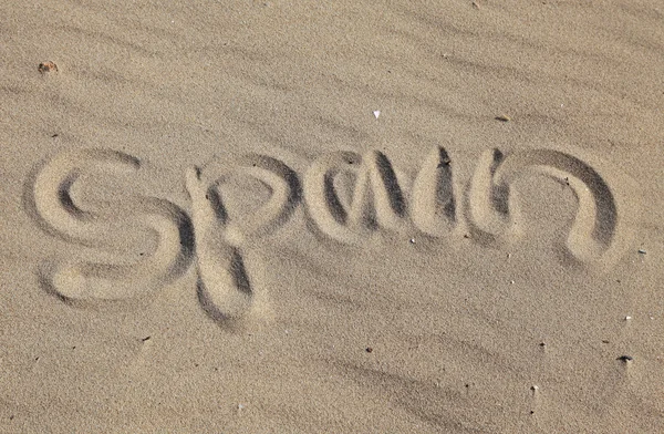 Spain - tittle at sandy beach — Stock Photo, Image