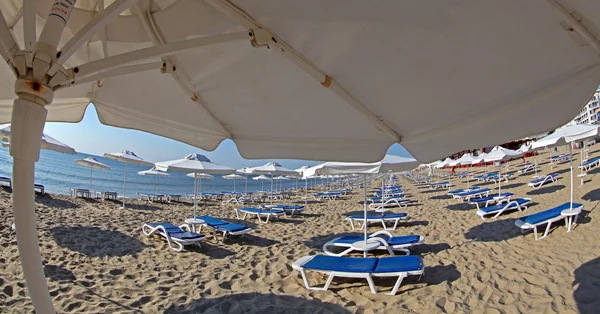 Sandstrand am sonnigen Strand, Bulgarien — Stockfoto