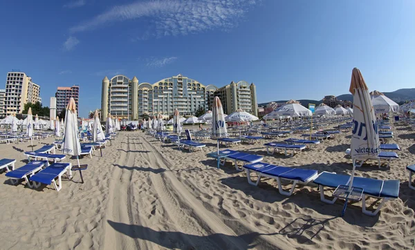 Piaszczystej plaży w miejscowości Słoneczny Brzeg, Bułgaria — Zdjęcie stockowe