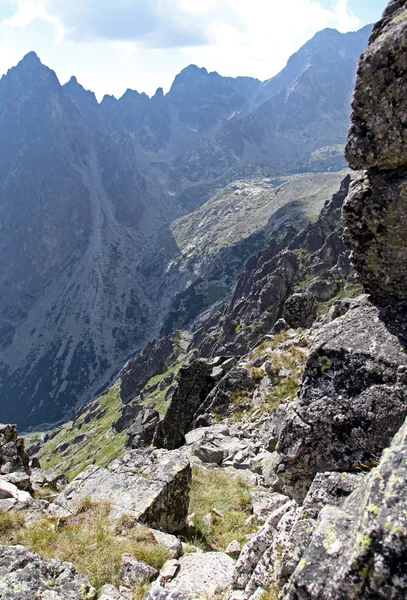 View from Velka Lomnicka veza - peak in High Tatras, Slovakia — Stock Photo, Image