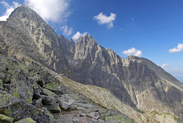 Vista de Velka Lomnicka veza - pico em High Tatras, Eslováquia — Fotografia de Stock