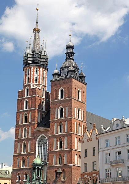 Centrale plein (rynok glowny) in Krakau, Polen — Stockfoto