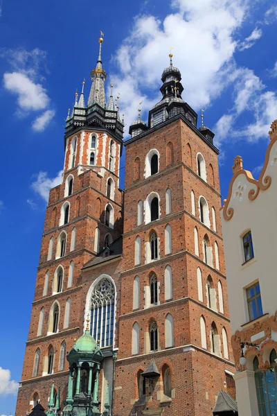 Plaza principal (Rynok Glowny) en Cracovia, Polonia —  Fotos de Stock