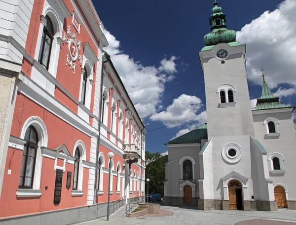 Igreja Católica Romana na cidade Ruzomberok, Eslováquia — Fotografia de Stock