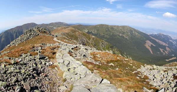 Widok z derese - Niskie Tatry, Słowacja — Zdjęcie stockowe