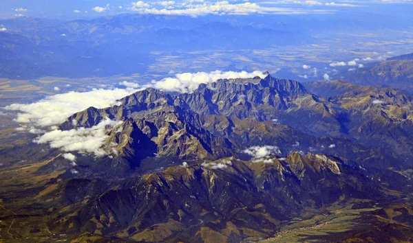 Altas montanhas Tatras de avião, Eslováquia — Fotografia de Stock
