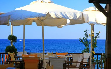 Taverna içinde köy panormo, crete, Yunanistan