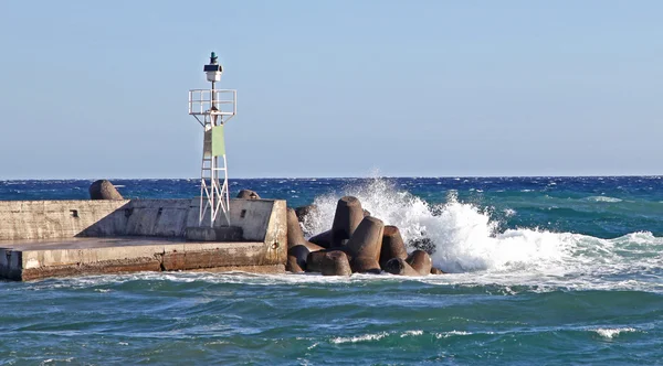 Mare tempestoso a Creta — Foto Stock