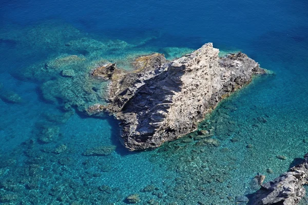 Mare limpido e poco profondo di Creta — Foto Stock