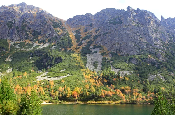 Popradske pleso - See in der Hohen Tatra, Slowakei — Stockfoto
