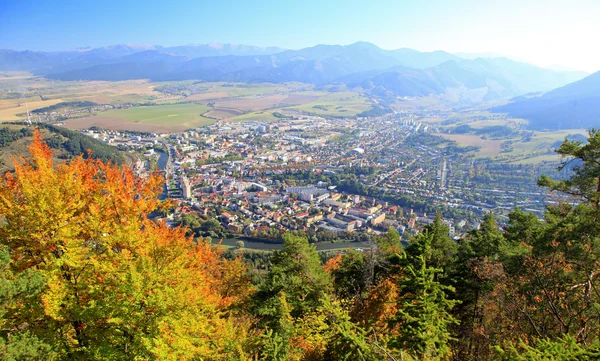 Ruzomberok from hill Cebrat, Slovakia — Zdjęcie stockowe