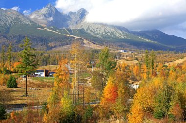 sonbahar yüksek tatras mountains, Slovakya
