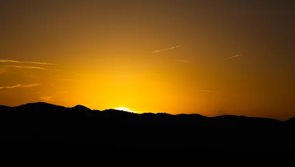 Zonsondergang in de regio liptov in Slowakije — Stockfoto