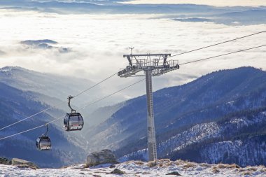 chopok tepe - düşük tatras, Slovakya, modern teleferik