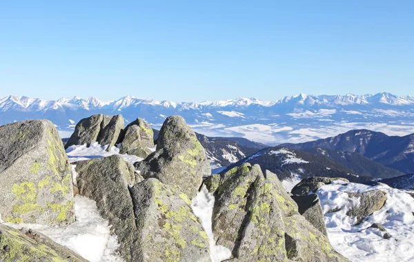 Tatry Wysokie od Niskie Tatry, Słowacja — Zdjęcie stockowe