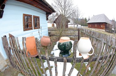 Pribylina - open air museum at region Liptov, Slovakia clipart