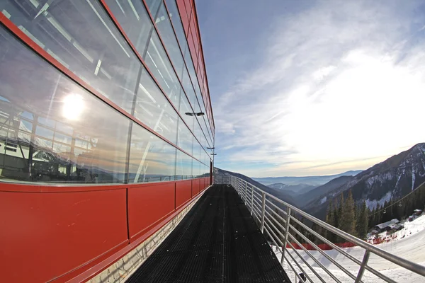 Modern teleferik Ski resort chopok-juh, Slovakya — Stok fotoğraf