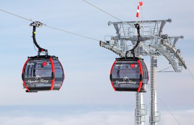 ski resort tatranska lomnica, Slovakya, modern teleferik