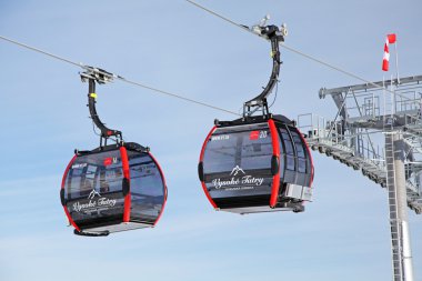ski resort tatranska lomnica, Slovakya, modern teleferik