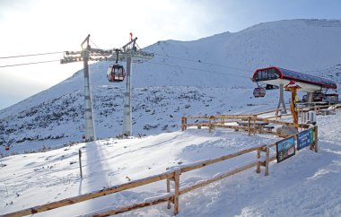 ski resort tatranska lomnica, Slovakya, modern teleferik