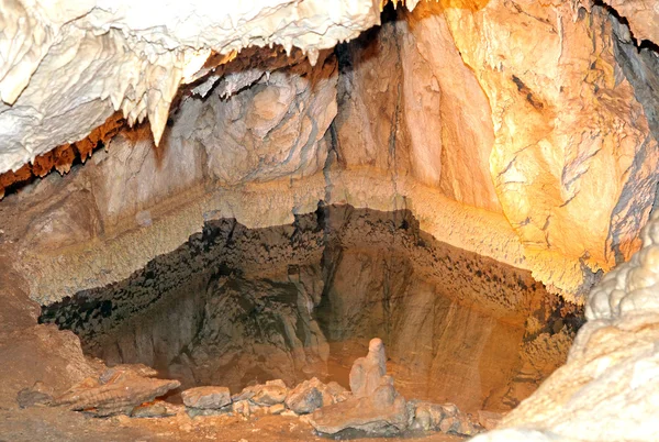 Interior da bela caverna de liberdade de Demanovska — Fotografia de Stock