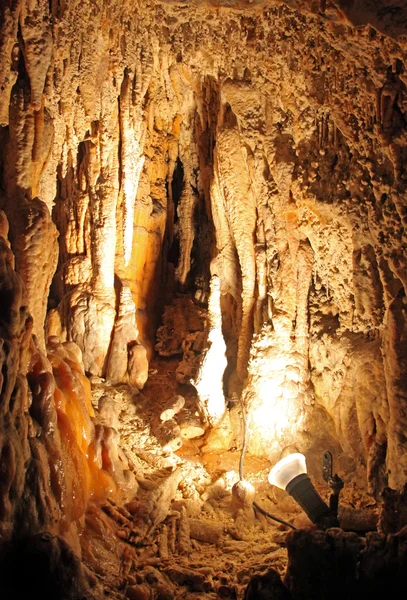 Interior de la hermosa cueva de la libertad Demanovska, Eslovaquia — Foto de Stock