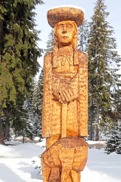 Statue en bois, Slovaquie — Photo