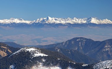 hill chopok adlı düşük tatras dağlar yüksek tatras dağlardan, 