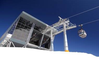 Modern cableway in ski resort Jasna - Low Tatras mountains, Slov clipart