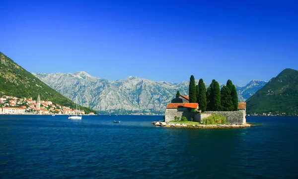 Island of Saint George at the bay of Kotor, Montenegro — Stock Photo, Image