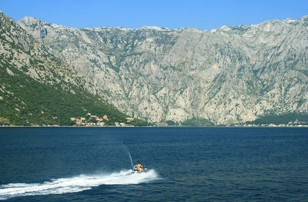 Sea doo at the bay of Kotor - Boka Kotorska, Montenegro — Stock Photo, Image