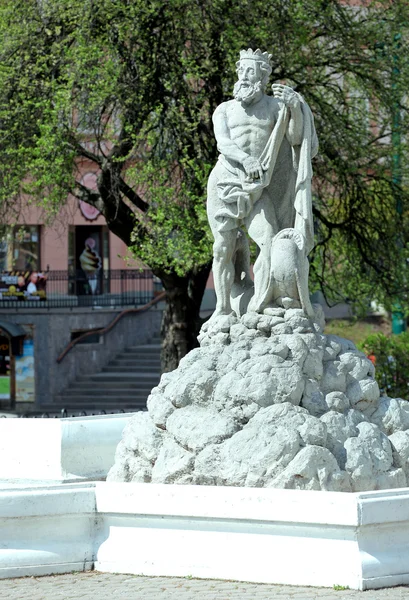 Neptun fountain city presov, Slovakya — Stok fotoğraf