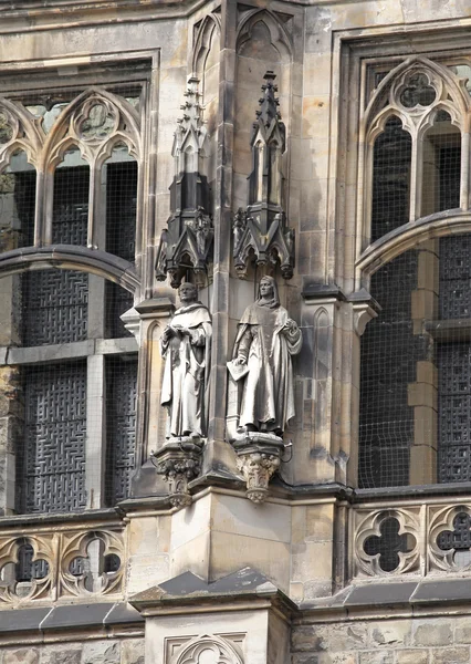 Gevel van stadhuis in Aken, Duitsland — Stockfoto