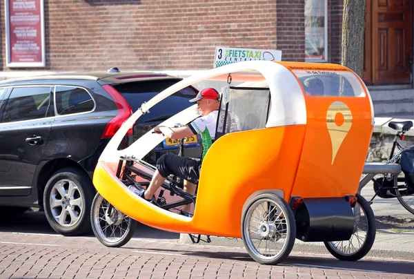 Taxi à vélo en Rotterdam, Pays-Bas — Photo