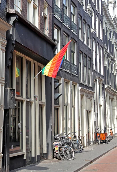 Gay community in Red light disctrict, Amsterdam - Netherlands — Stock Photo, Image