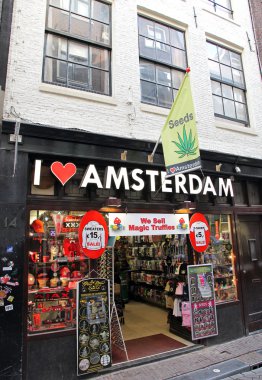 Kahve Dükkanı red light District Amsterdam, Hollanda