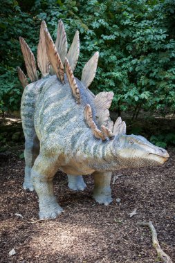 Realistic model of dinosaur - Stegosaurus clipart