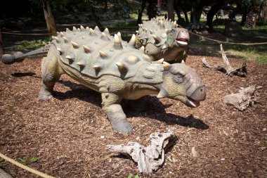 Realistic model of dinosaur Ankylosaurus clipart