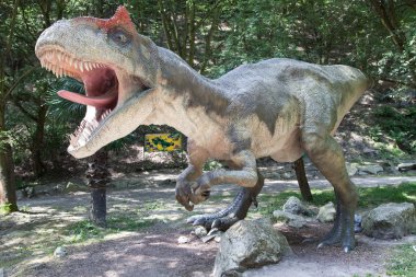 Realistic model of dinosaur Allosaurus clipart