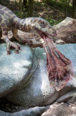 dinozor deinonychus gerçekçi bir model