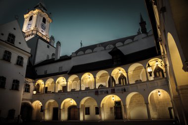 Bratislava, Slovakya eski şehir, küçük kare
