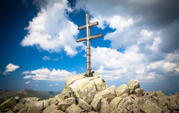 Cross on the hill Dumbier at Slovakia — Stock Photo, Image