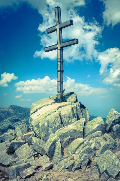 Cross on the hill Dumbier at Slovakia — Stock Photo, Image